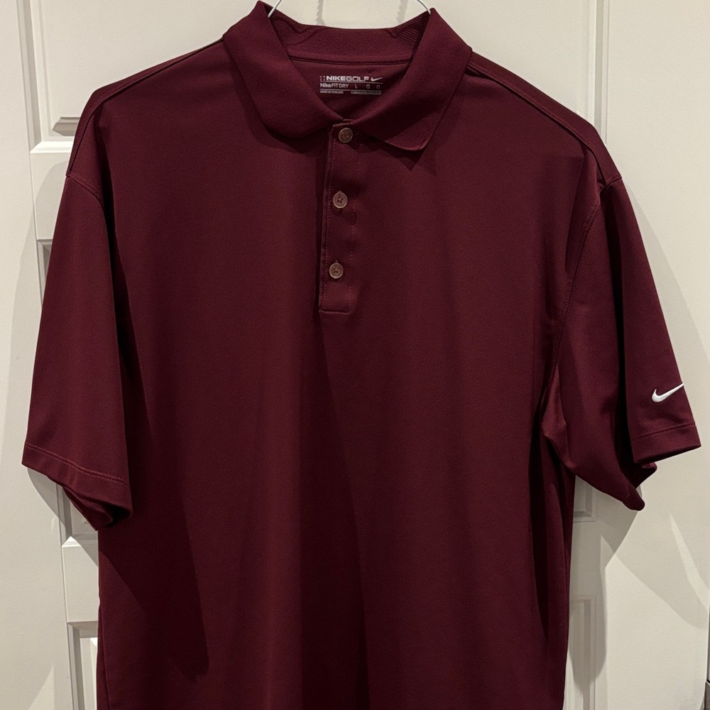 Nike Men's Burgundy Polo Shirt